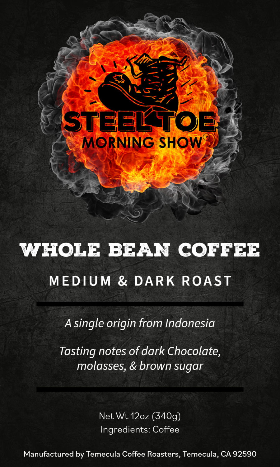 Steel Toe Coffee 12oz Whole Bean
